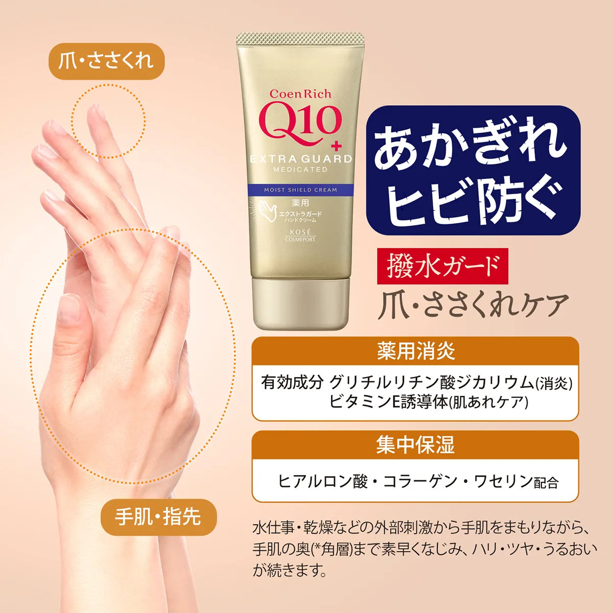 Kose CoenRich Q10 Extra Guard Moist Shield Hand Cream 80g