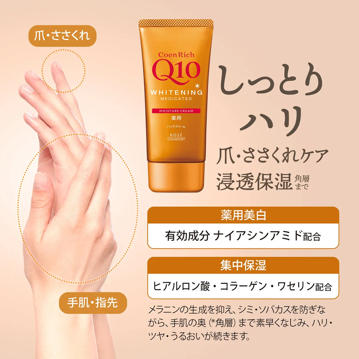 Kose CoenRich Q10 Whitening Hand Cream