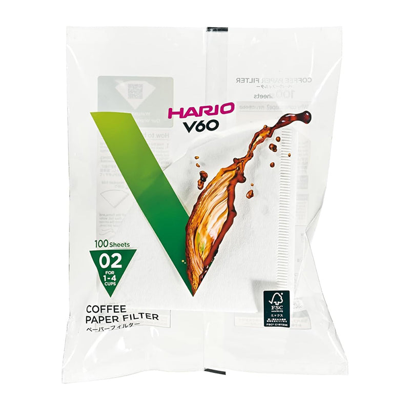 Hario V60 Coffee Filter Paper Size 02 White VCF-02-100W